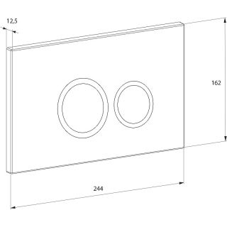 Клавиша смыва DQ Bayern DB1529025 Черная